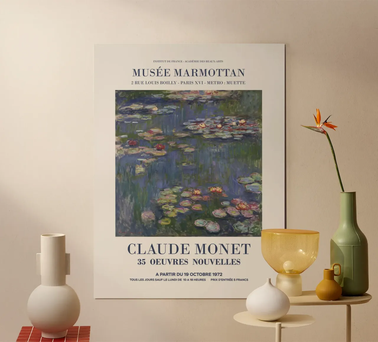 Exposition d'art ancien sur Monet poster de Vintagrafica