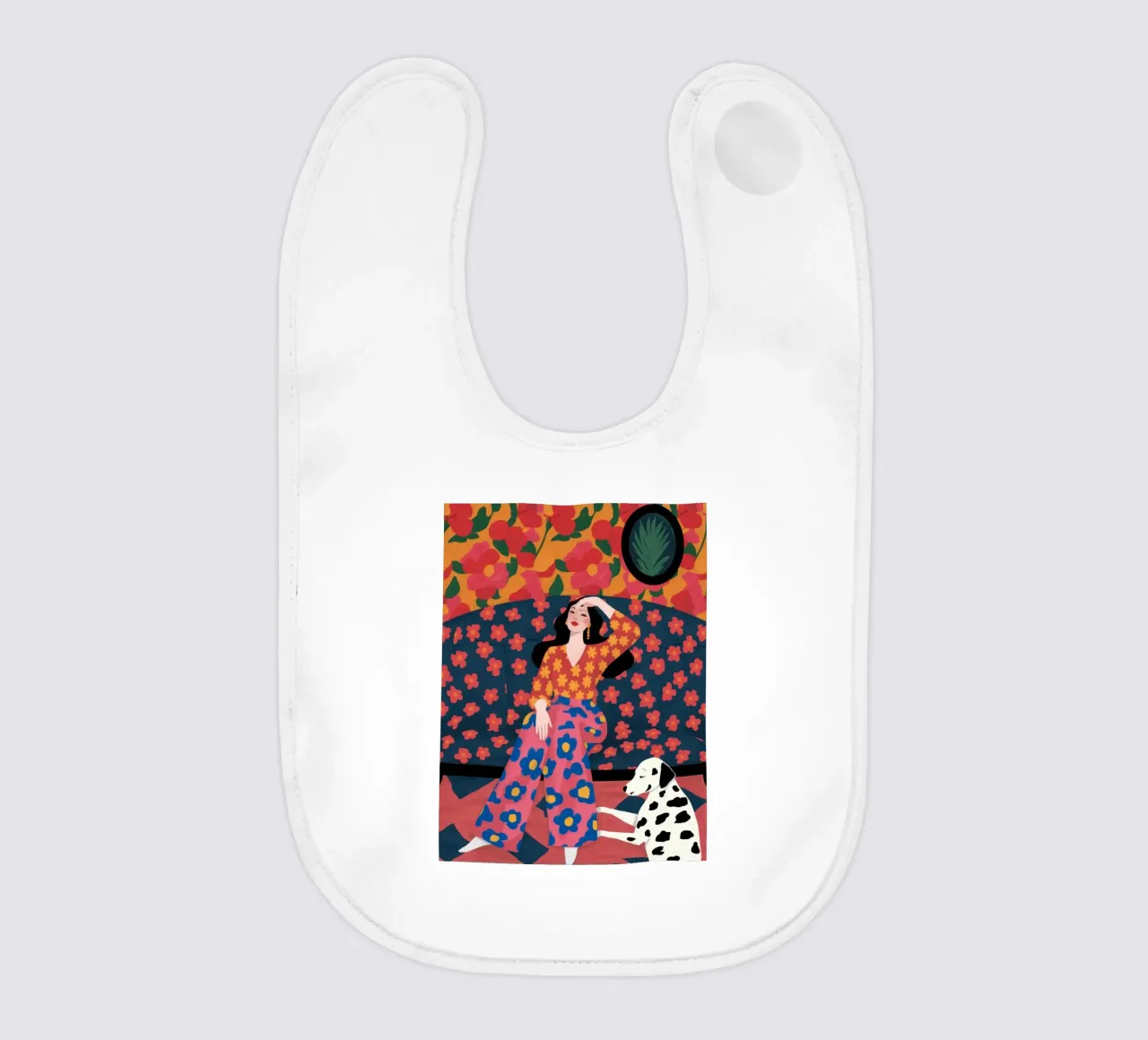 Gemusterte Serenity Glow Babylätzchen von Veiled Canvas