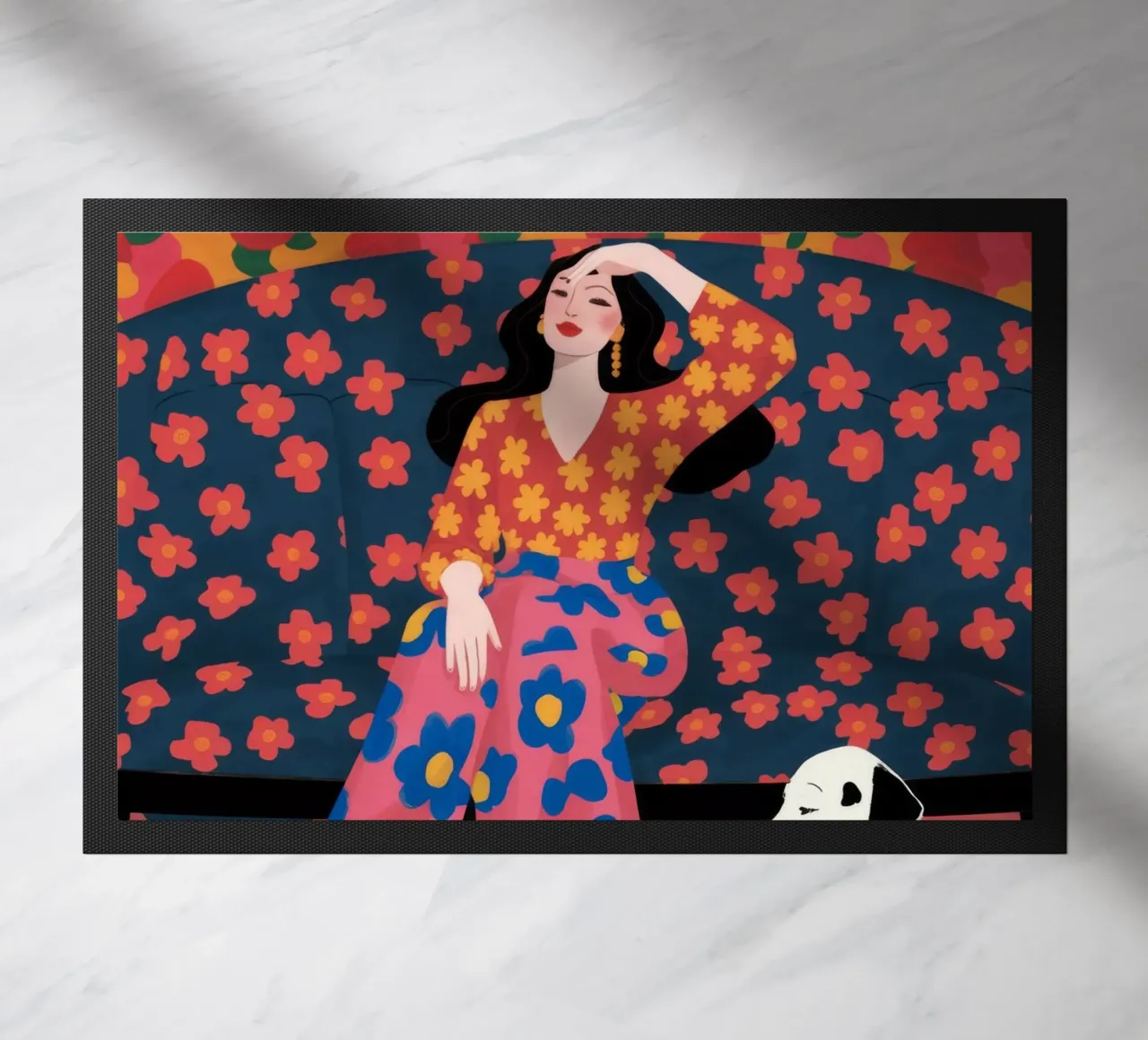 Bagliore di serenità modellato zerbino da Veiled Canvas