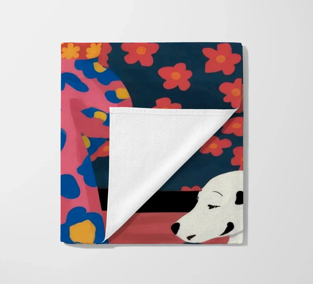 Patterned Serenity Glow beach towel by Veiled Canvas