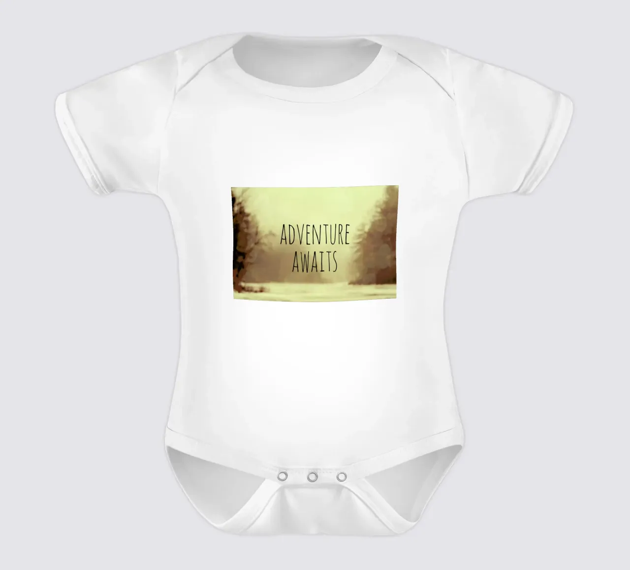 Adventure Awaits 2 body neonato maniche corte da Vintage Skies