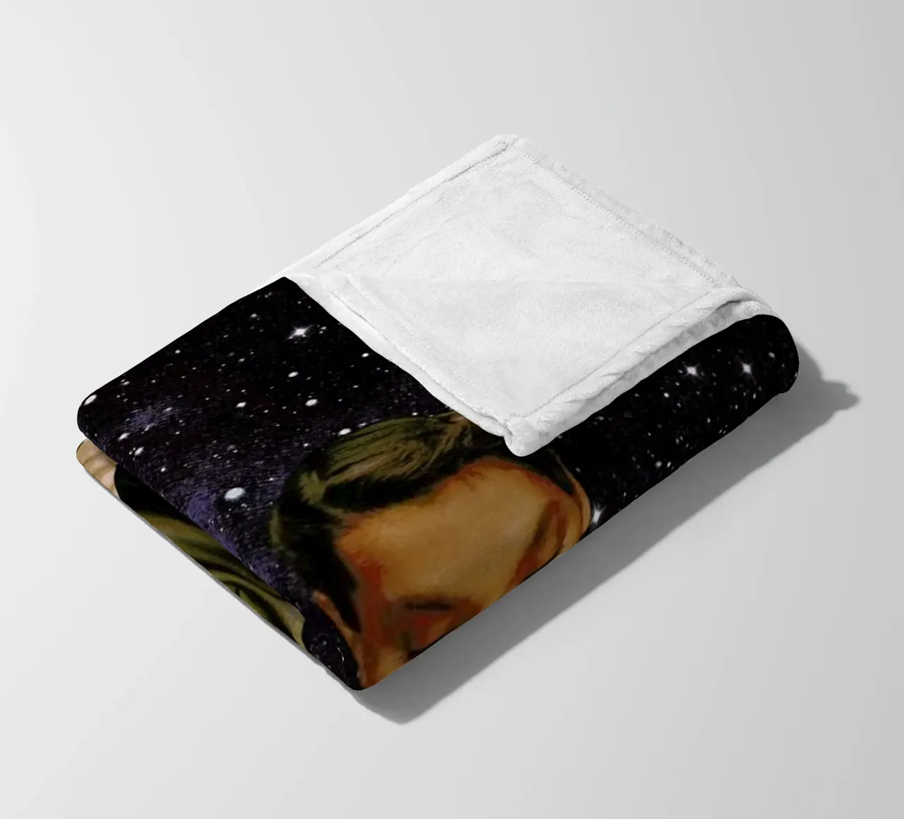 Femme Epluchant La Terre Print coperta in pile da Florent Bodart