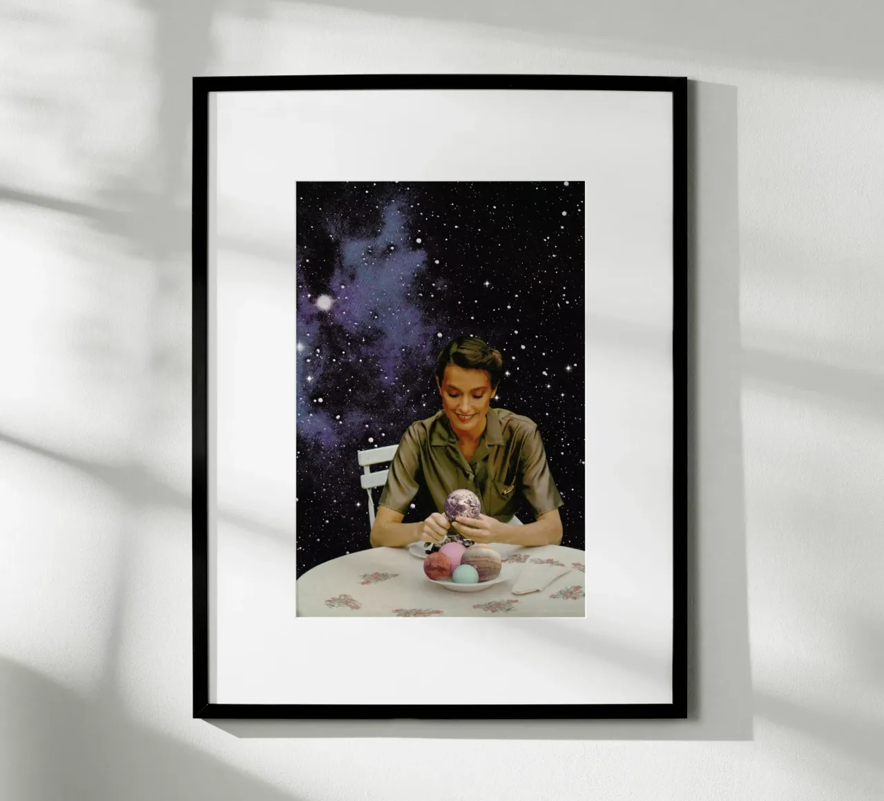 Femme Epluchant La Terre Print carta hahnemühle da Florent Bodart