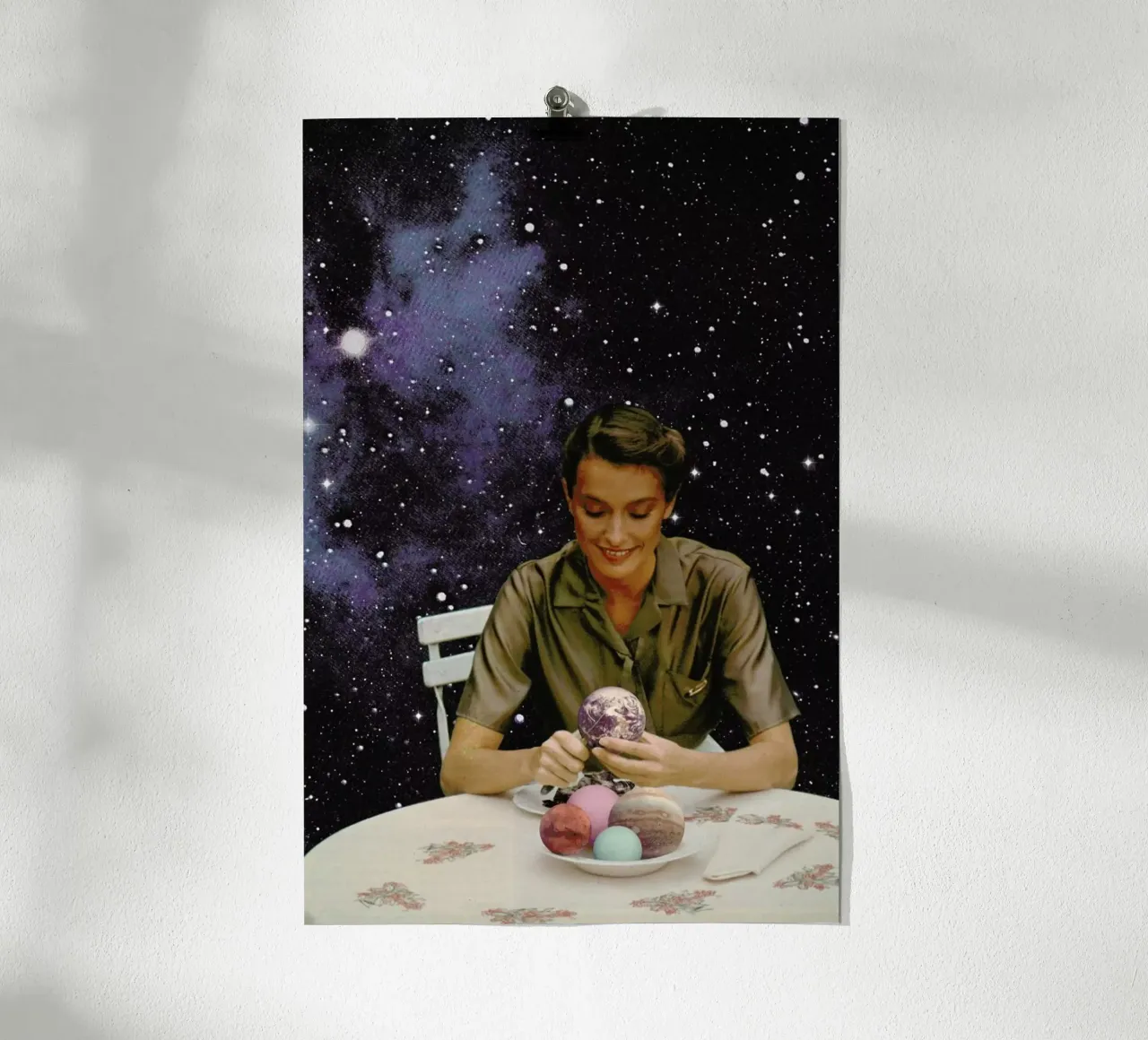 Femme Epluchant La Terre Print carta hahnemühle da Florent Bodart