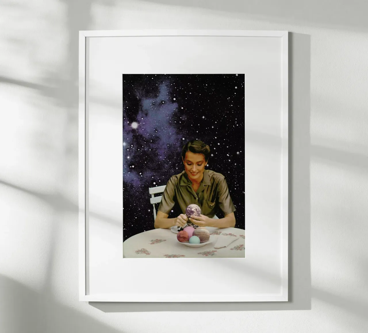 Femme Epluchant La Terre Print carta hahnemühle da Florent Bodart