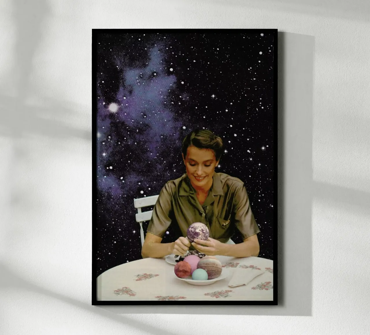 Femme Epluchant La Terre Print carta hahnemühle da Florent Bodart
