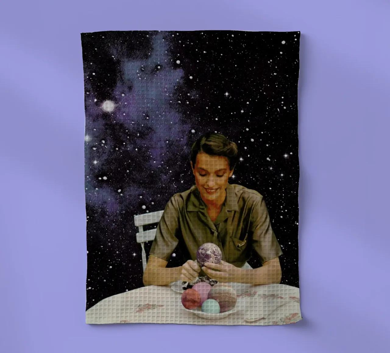 Femme Epluchant La Terre Print canovaccio da cucina da Florent Bodart