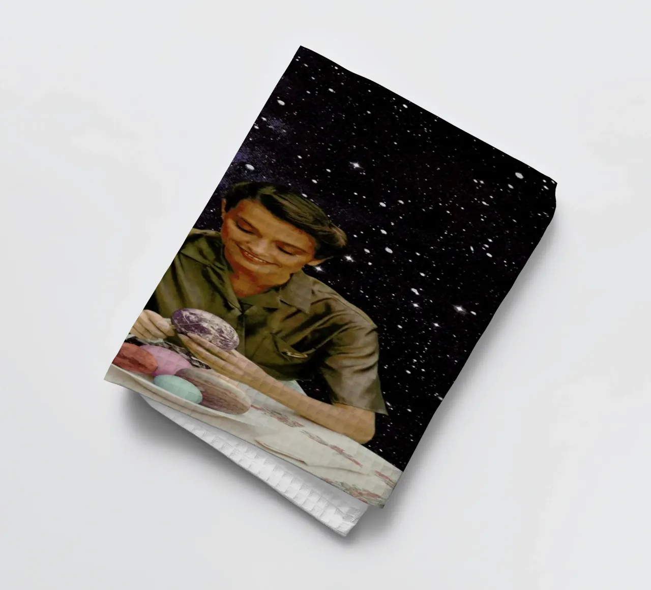 Femme Epluchant La Terre Print canovaccio da cucina da Florent Bodart