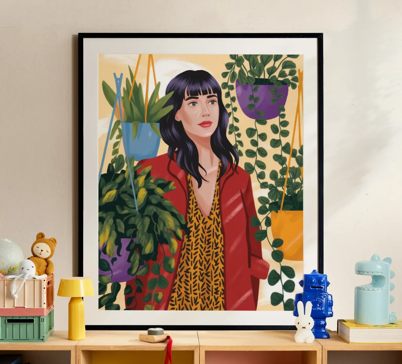 Armonia botanica Beatitudine poster con telaio in alluminio da Veiled Canvas