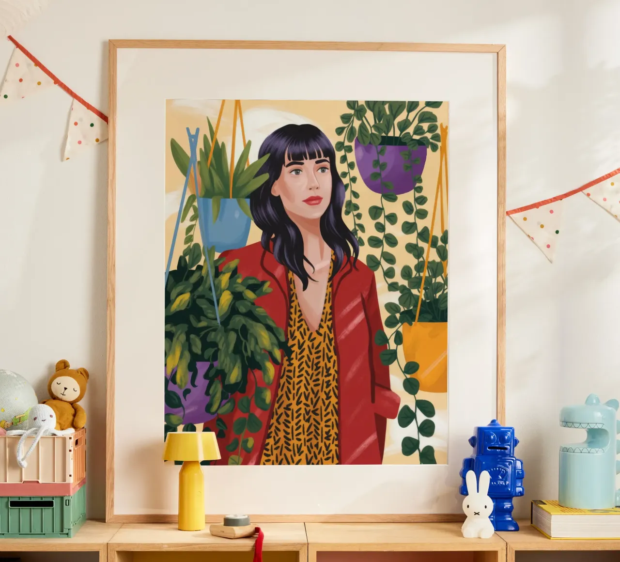 Armonia botanica Beatitudine poster con telaio in alluminio da Veiled Canvas