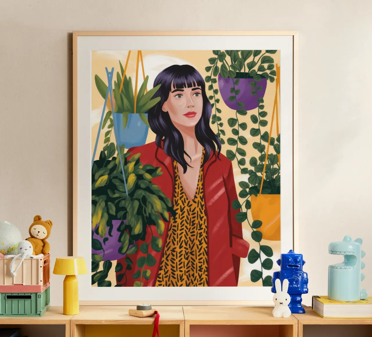 Armonia botanica Beatitudine poster con telaio in alluminio da Veiled Canvas