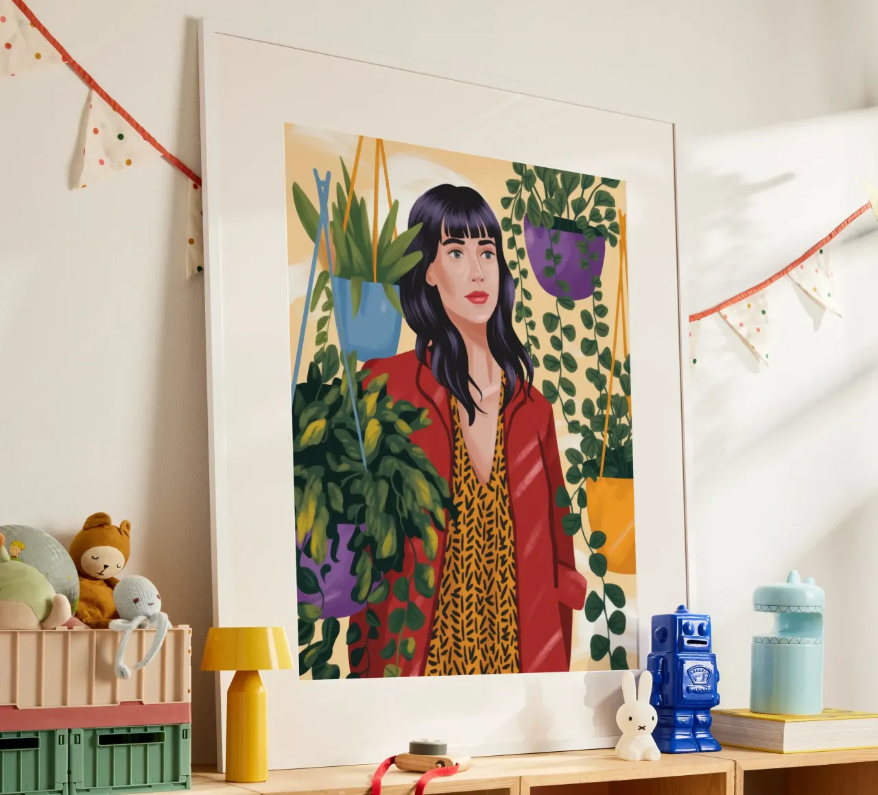 Armonia botanica Beatitudine poster con telaio in alluminio da Veiled Canvas