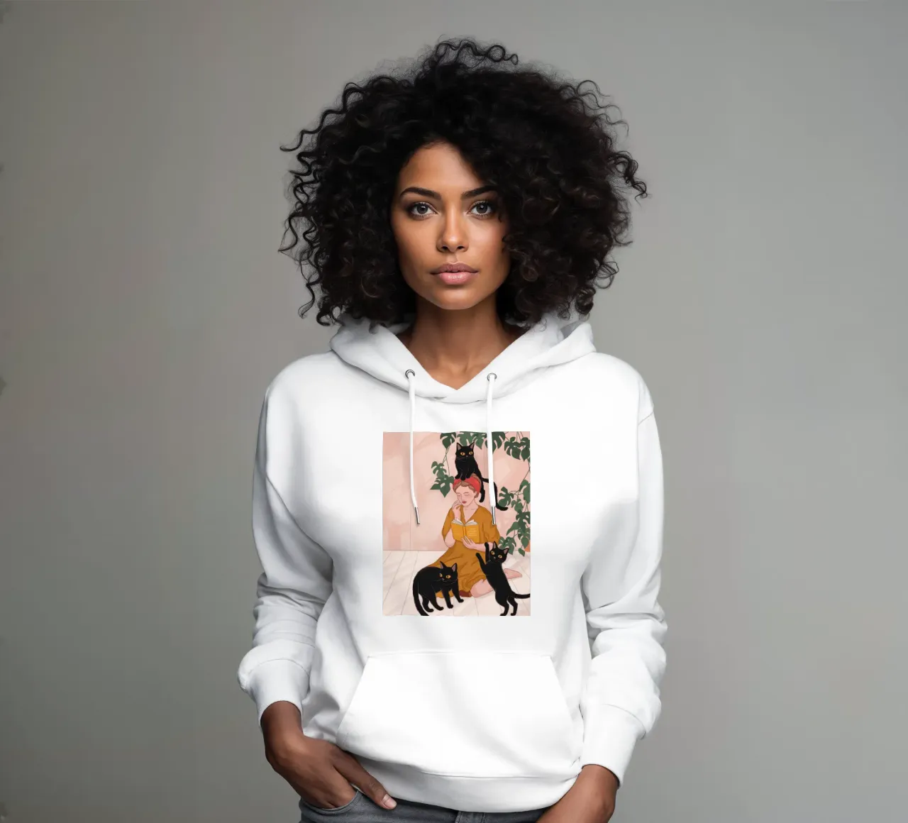 Feline Zuneigung Delight Hoodie von Veiled Canvas