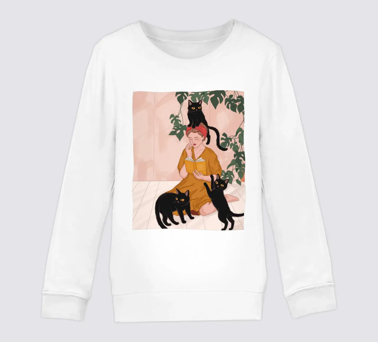 Feline Zuneigung Delight Kinder Sweatshirt von Veiled Canvas