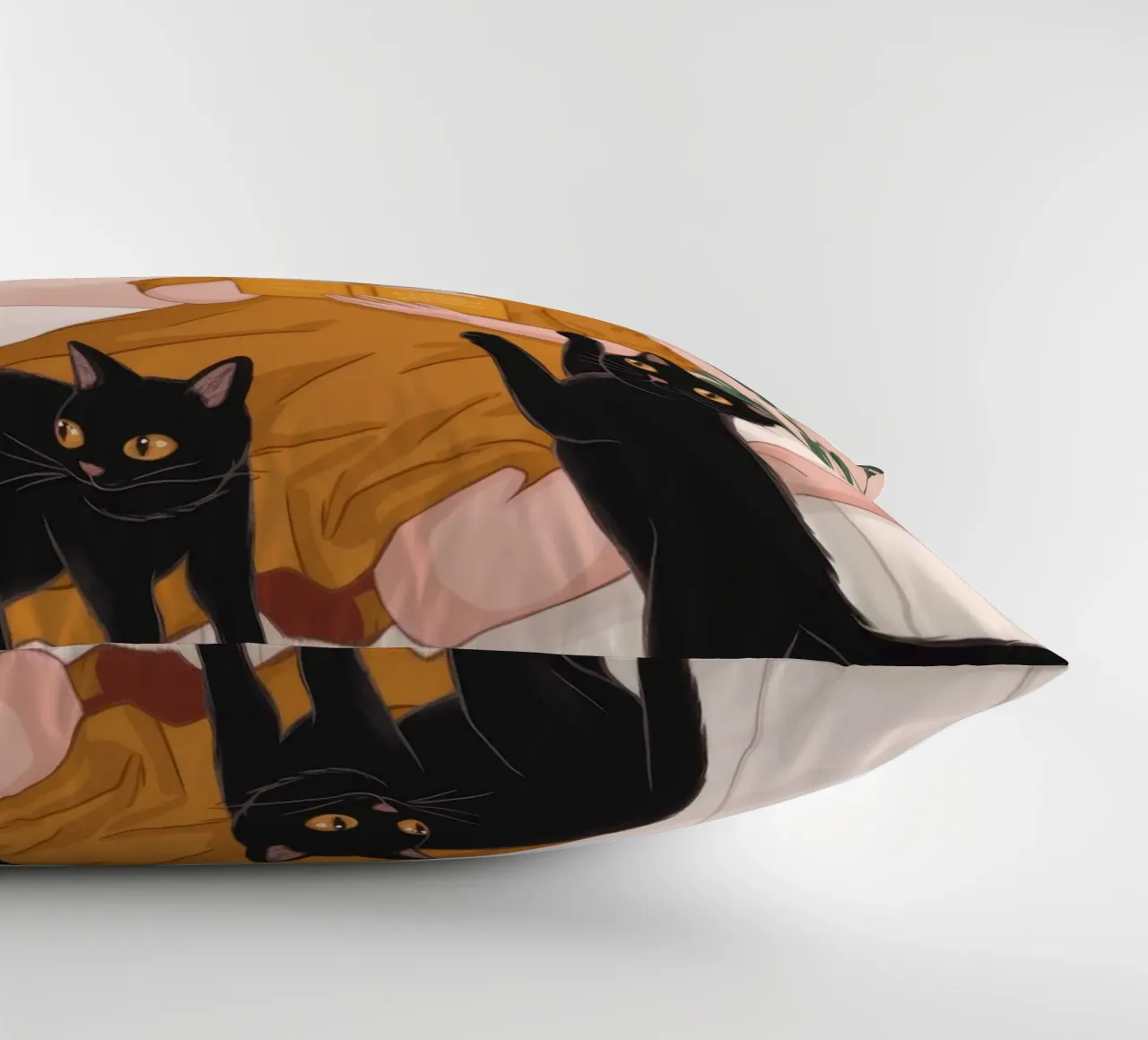 Delizia dell'affetto felino cuscino da Veiled Canvas