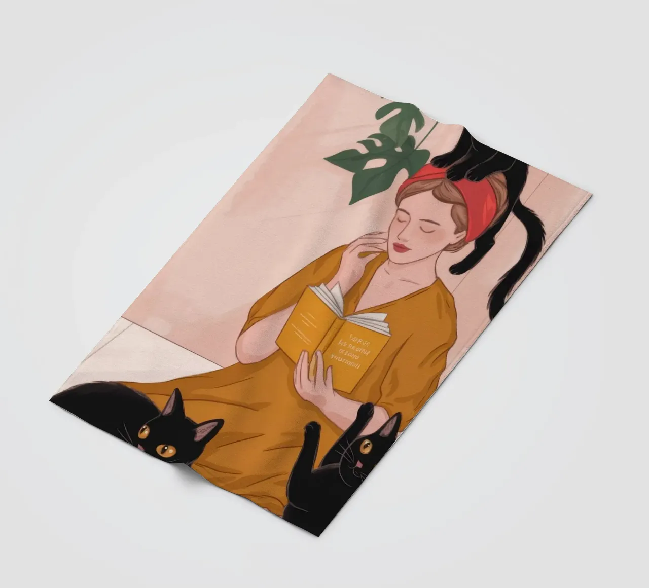 Feline Zuneigung Delight Fleecedecke von Veiled Canvas