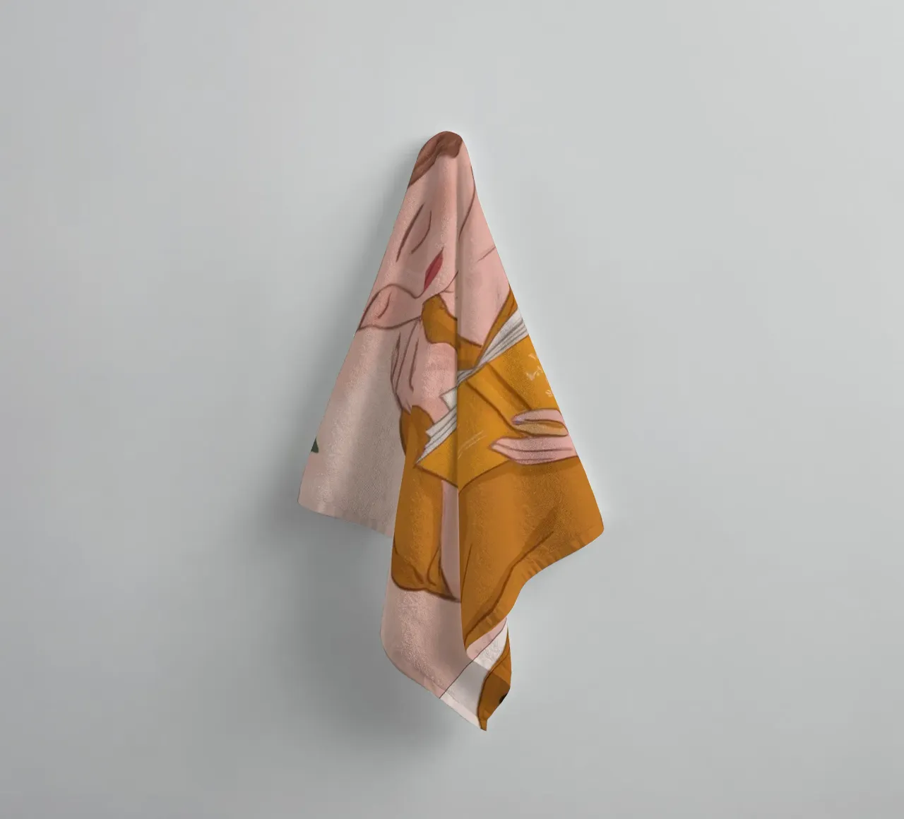 Feline Affection Delight towel by Veiled Canvas