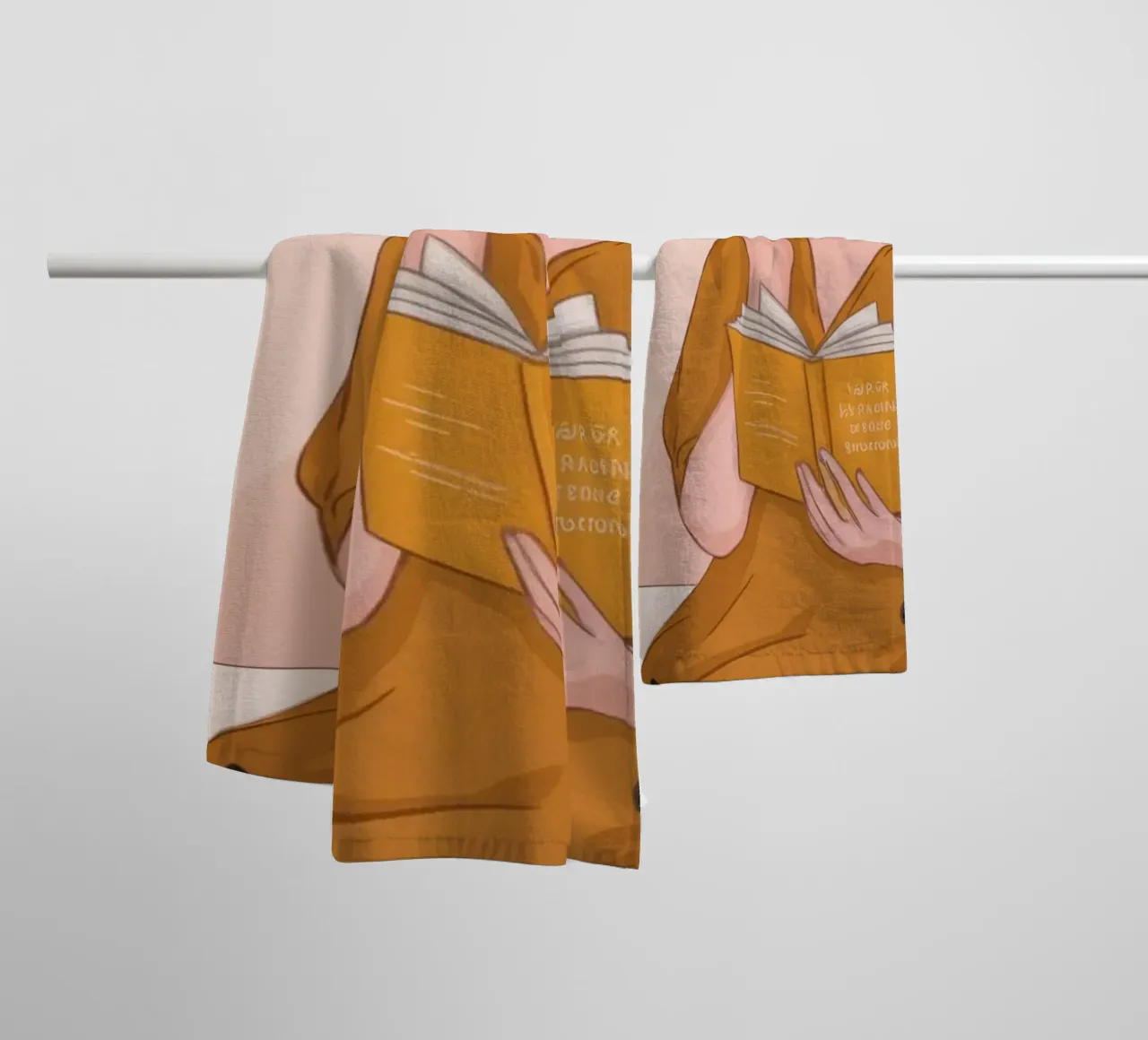 Feline Affection Delight towel by Veiled Canvas