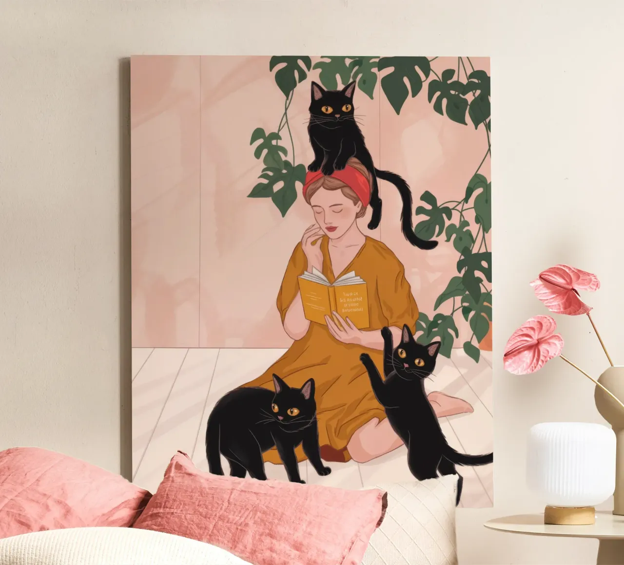 Feline Affection Delight canvas by Veiled Canvas