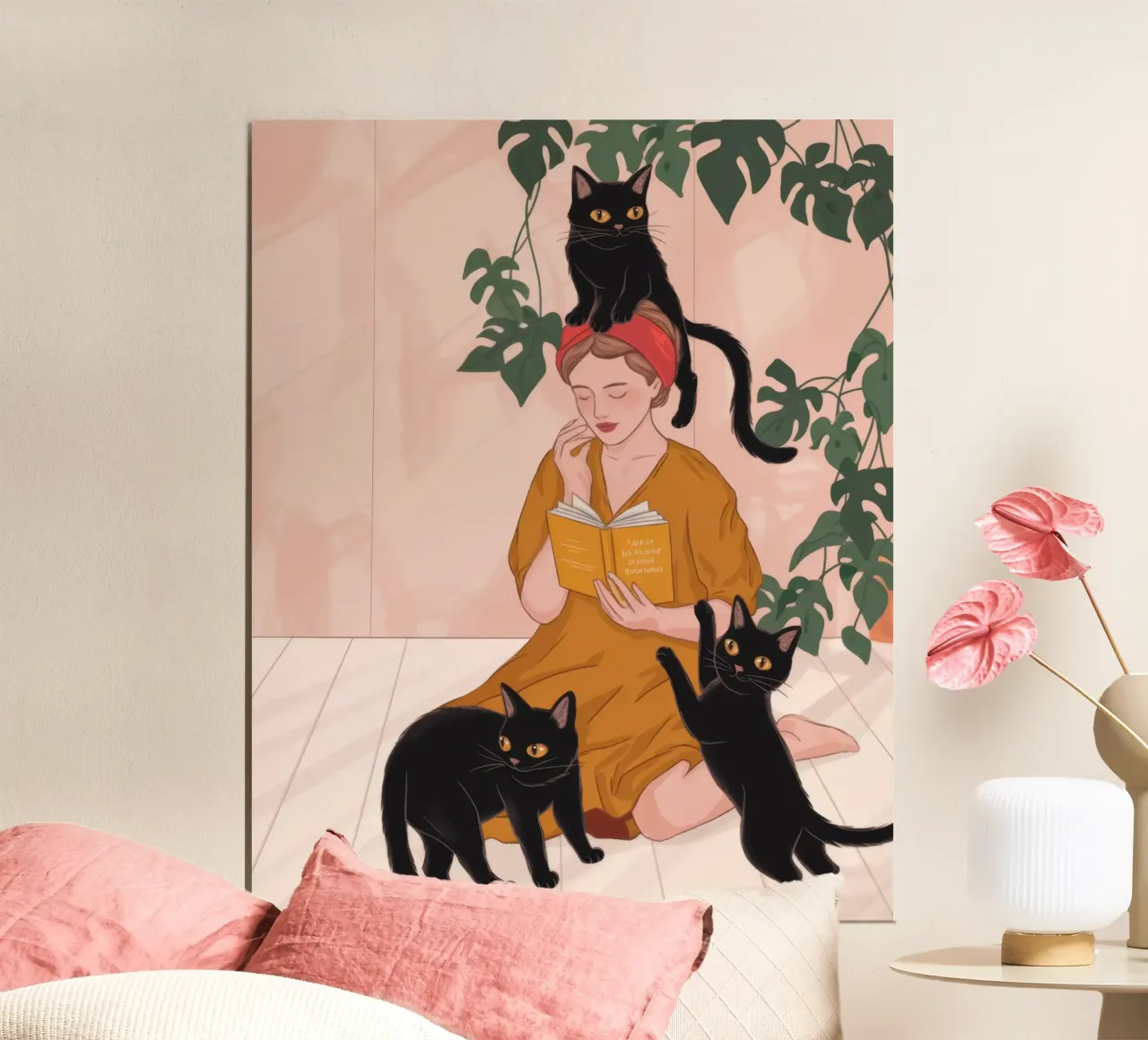 Feline Affection Delight poster by Veiled Canvas