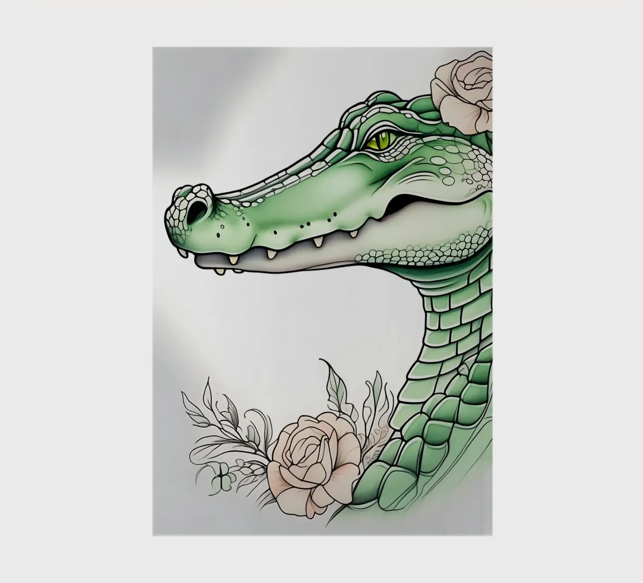 Crocodile_style_B_1 notebook by Tierisch bunt by LK