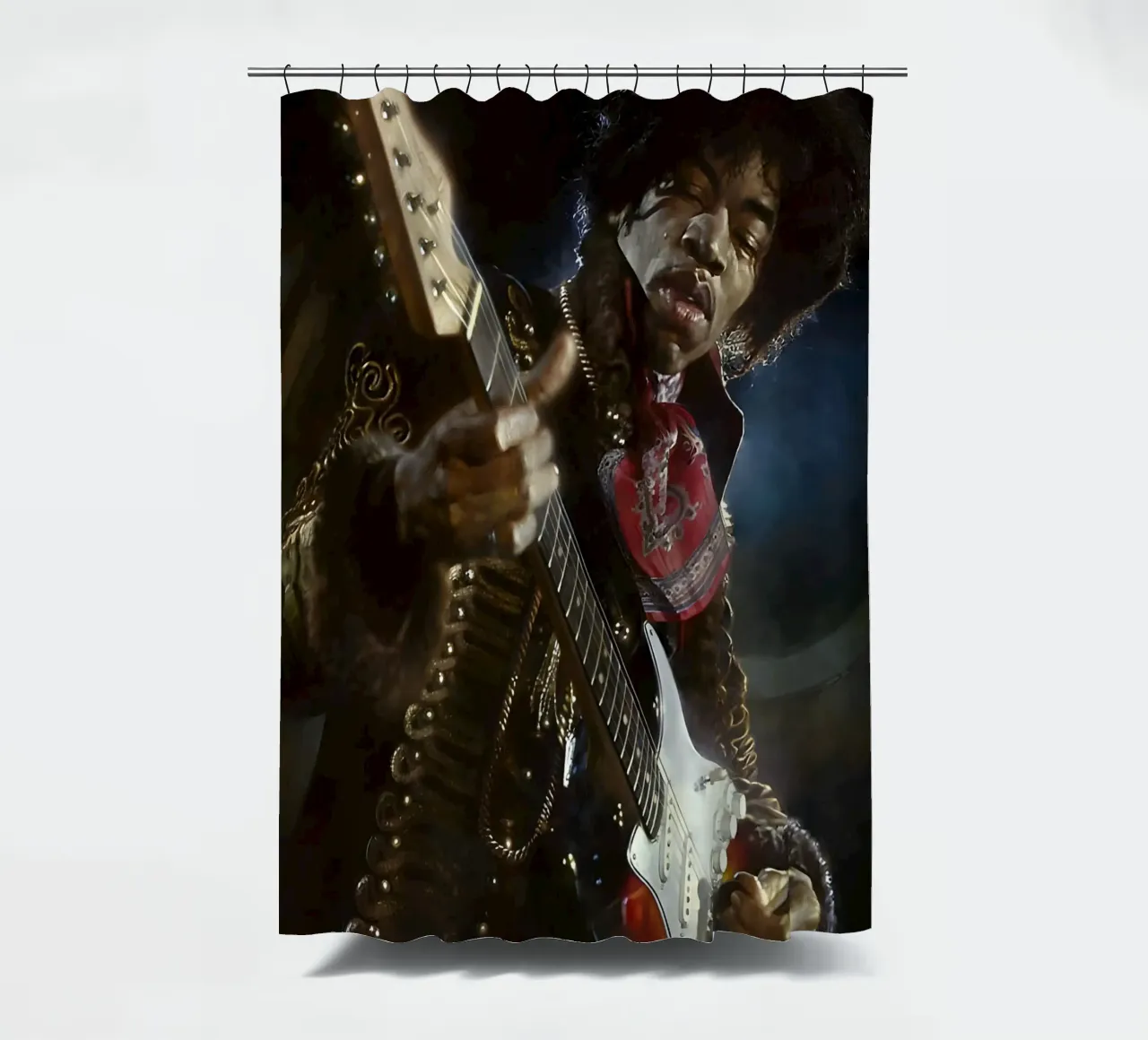 Jimi shower curtain by Low poly art