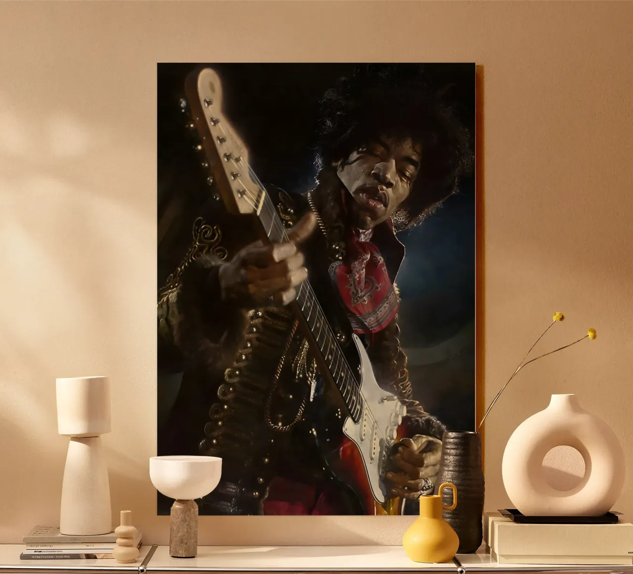 Jimi alu-dibond by Low poly art