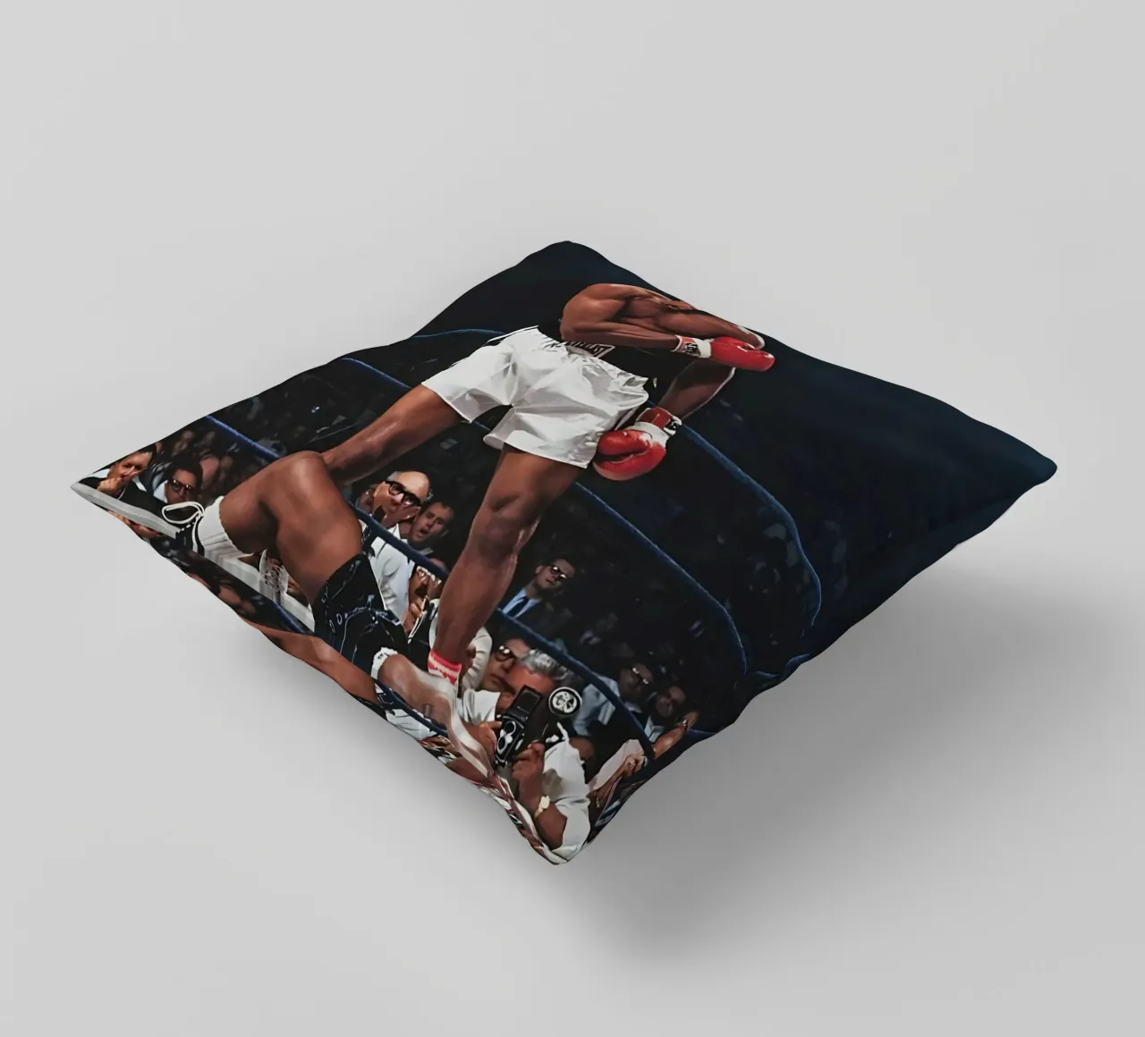 Ali Boxing Legend decorative cushion by Low poly art
