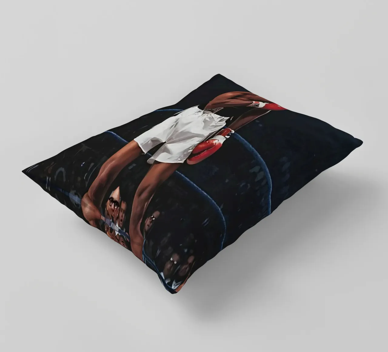Ali Boxing Legend decorative cushion by Low poly art