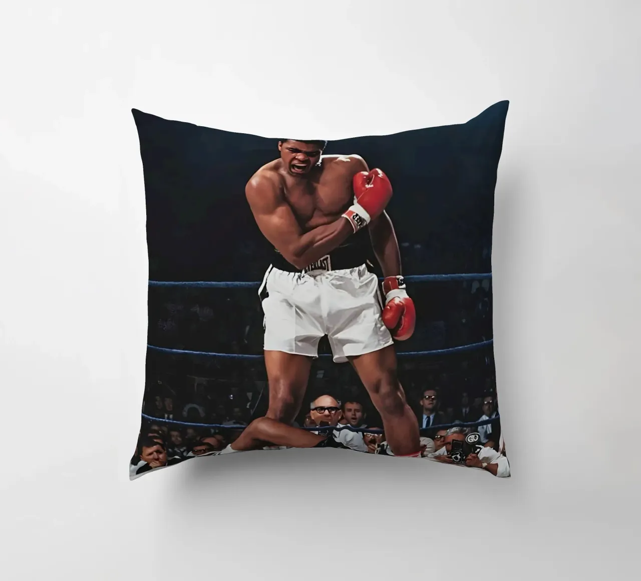 Ali Boxing Legend decorative cushion by Low poly art