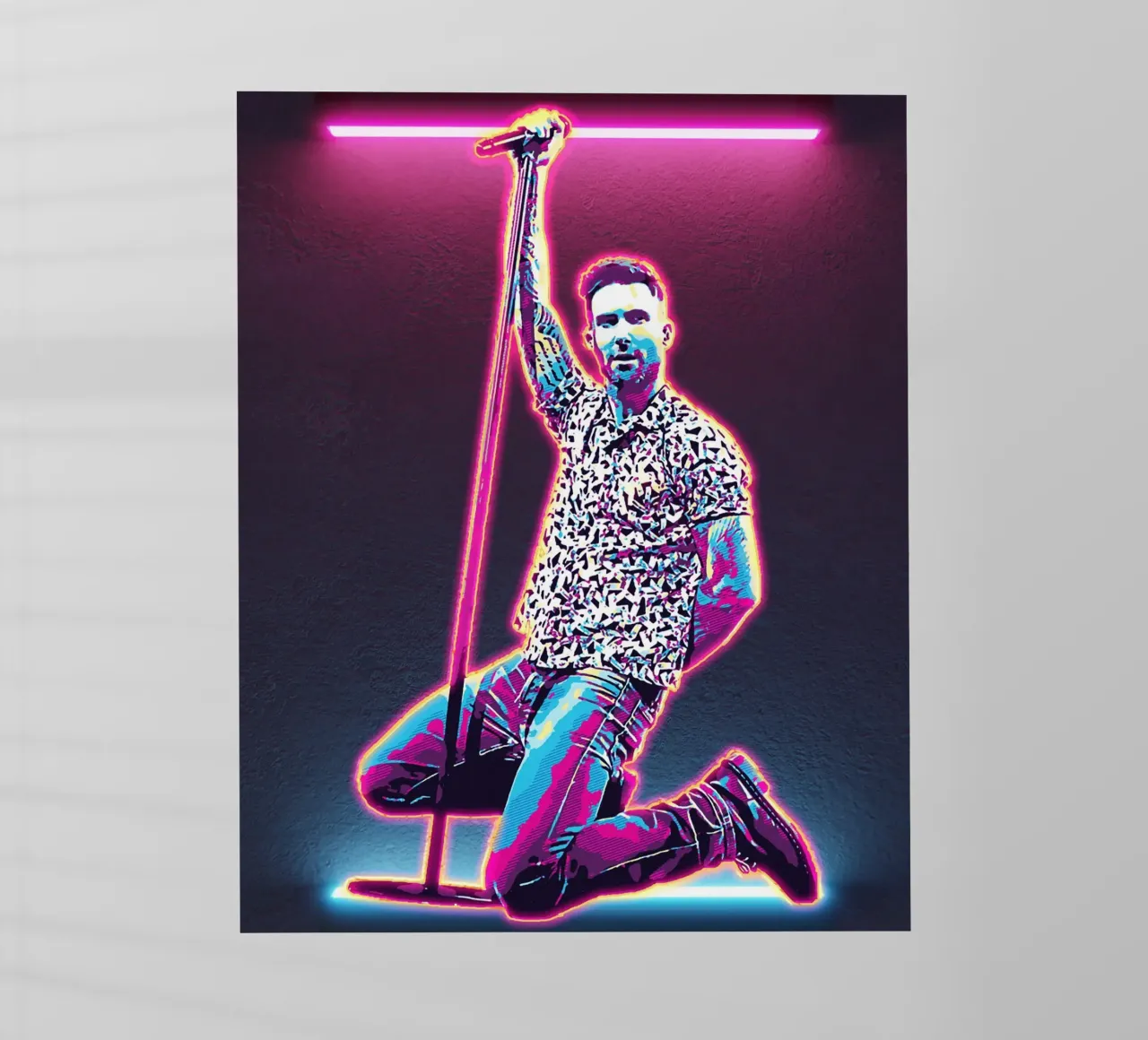 Arte di Adam Levine pellicola backlit da neonartroom