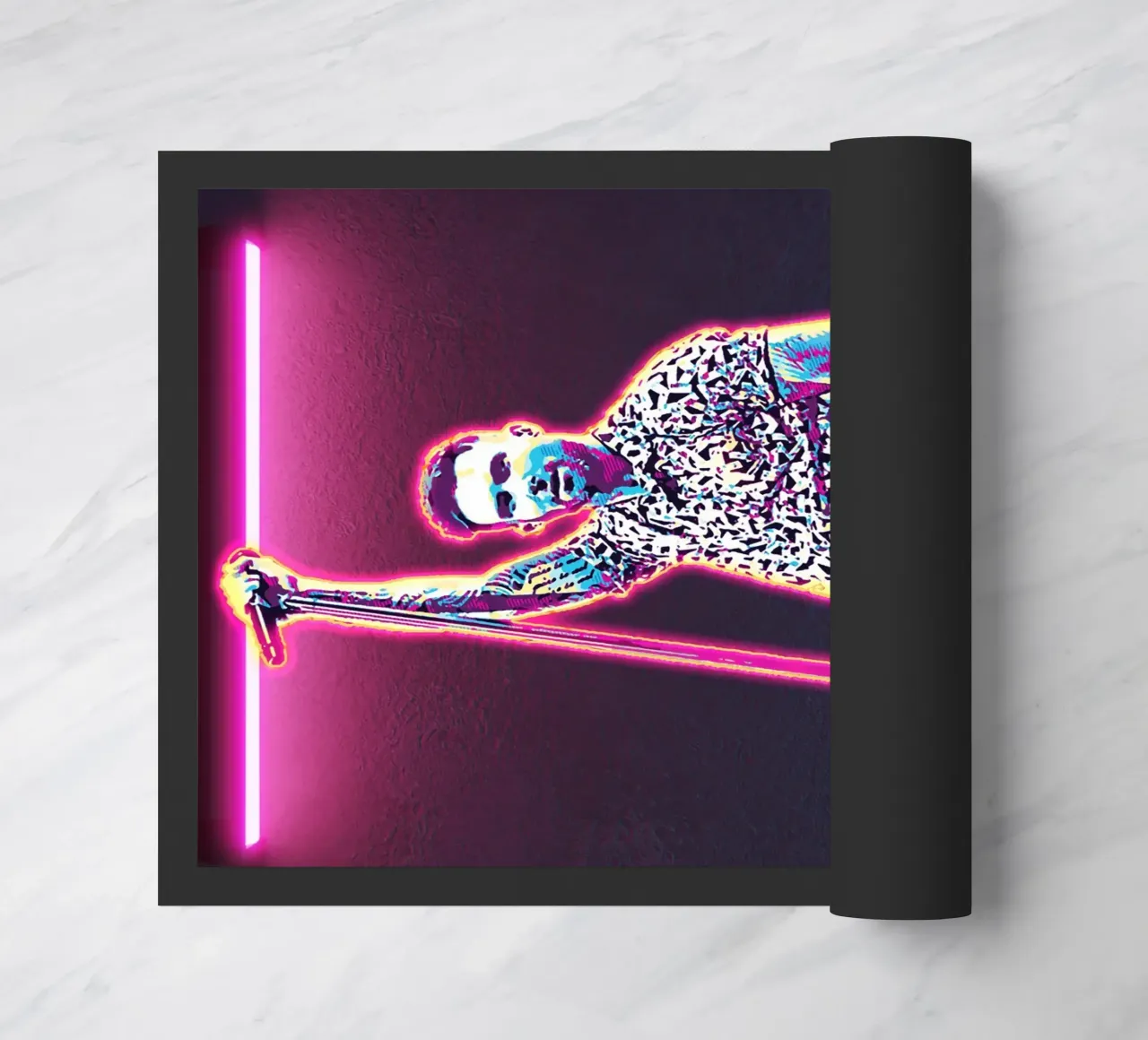 Arte di Adam Levine zerbino da neonartroom