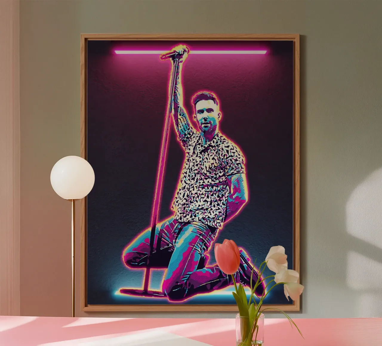 Arte di Adam Levine alluminio dibond da neonartroom