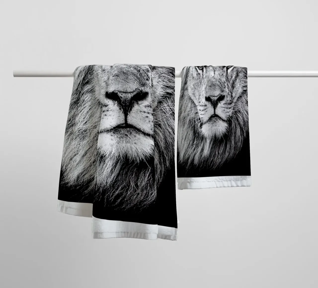 Portrait of a Regal Lion towel by Natural Kingdom