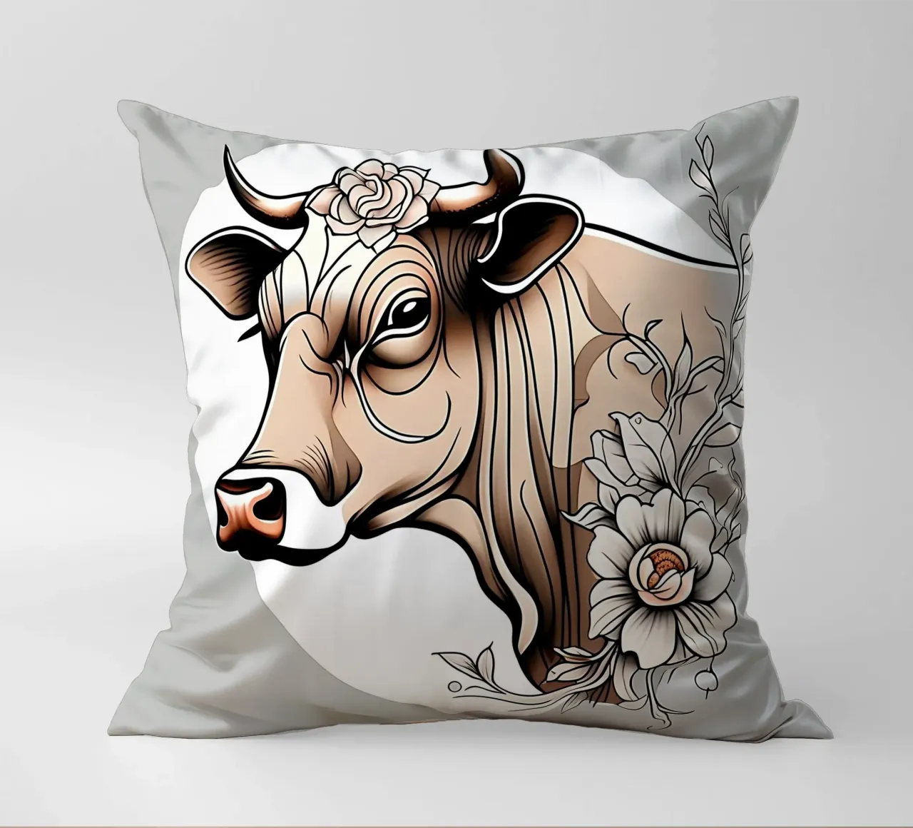 Stile_mucca_B_1 cuscino da Tierisch bunt by LK