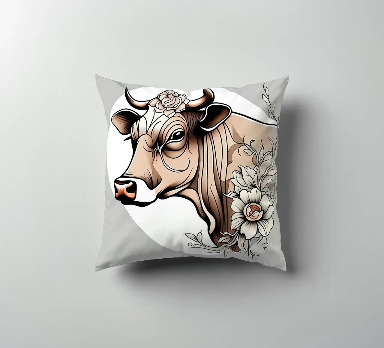 Stile_mucca_B_1 cuscino da Tierisch bunt by LK