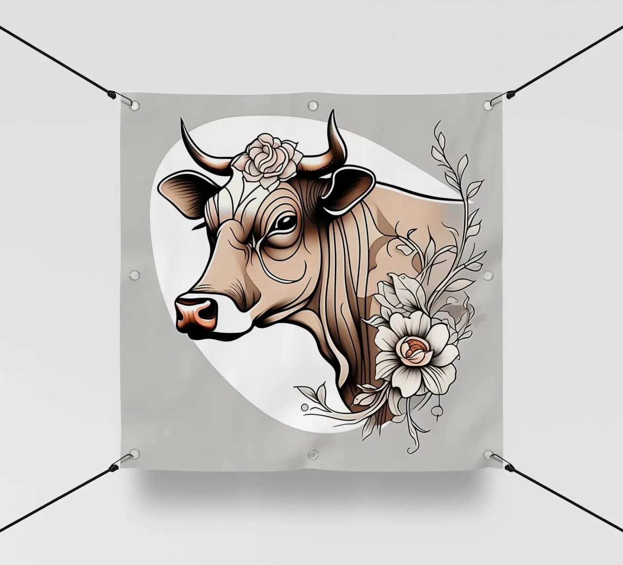 Stile_mucca_B_1 telo in pvc da Tierisch bunt by LK