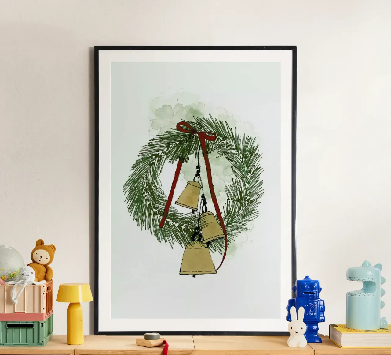 Jingle Bells poster con telaio in alluminio da Nathys_illustration