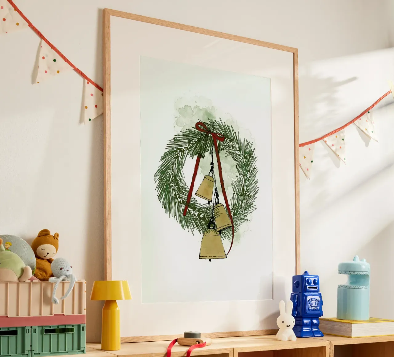 Jingle Bells poster con telaio in alluminio da Nathys_illustration