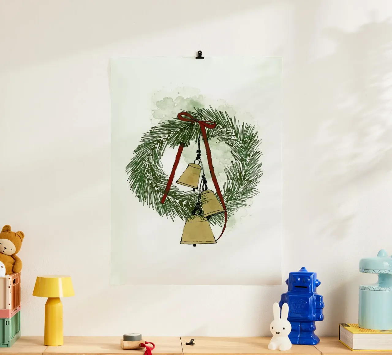Jingle Bells poster con telaio in alluminio da Nathys_illustration