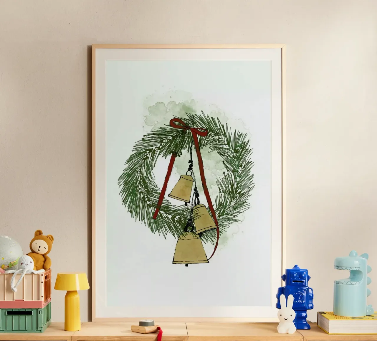 Jingle Bells poster con telaio in alluminio da Nathys_illustration