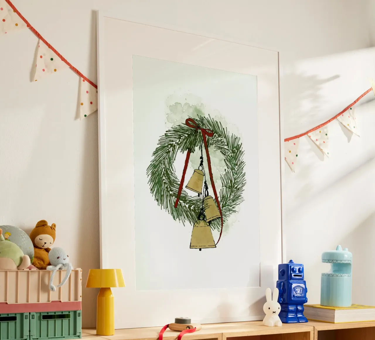 Jingle Bells poster con telaio in alluminio da Nathys_illustration