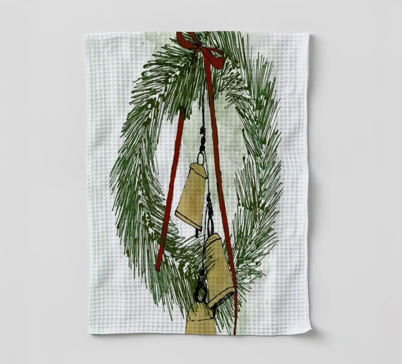 Jingle Bells tea towel by Nathys_illustration
