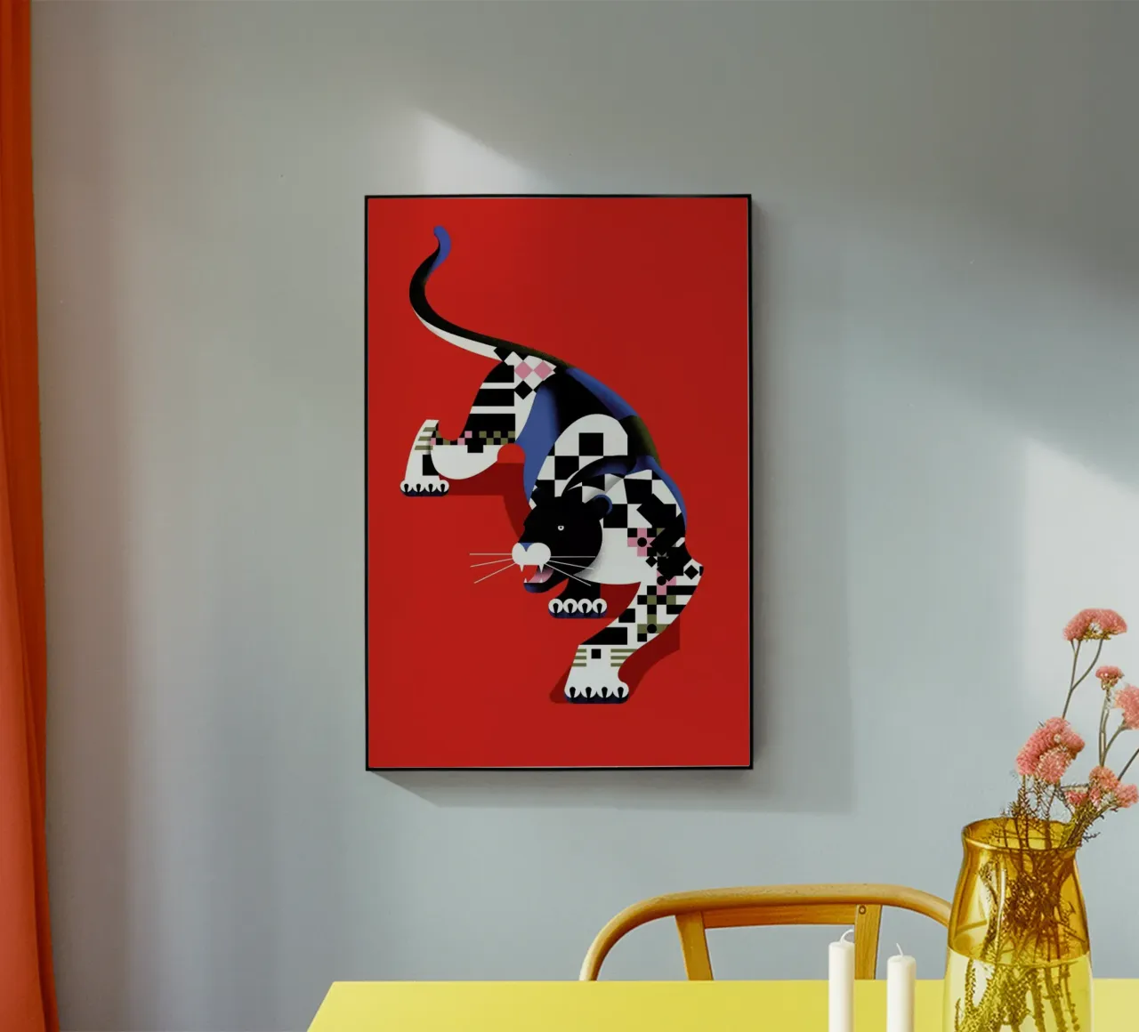 Geometric Tiger plexiglass da Birgit Palma