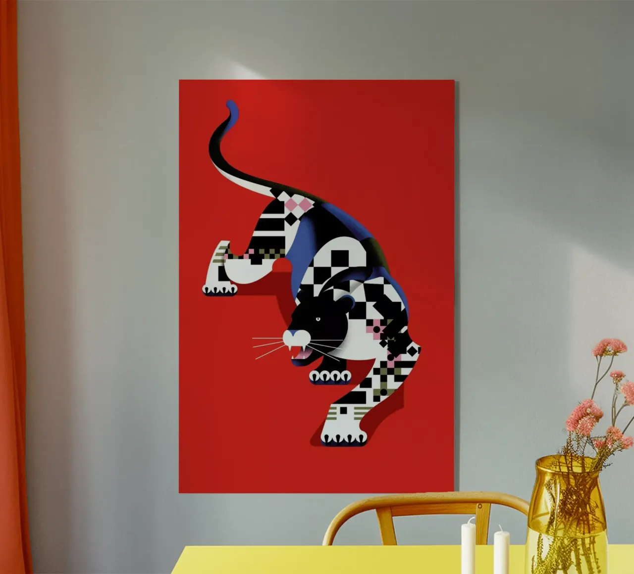 Geometric Tiger plexiglass da Birgit Palma