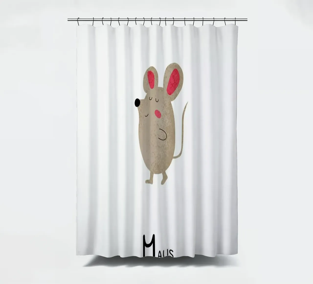 Maus shower curtain by Little Flourishes