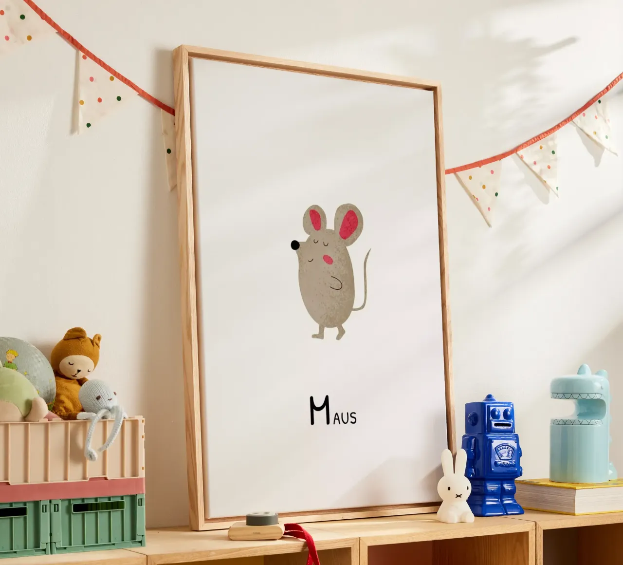 Maus canvas met Baklijst van Little Flourishes
