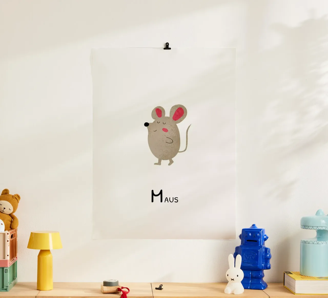 Maus poster con telaio in plastica da Little Flourishes