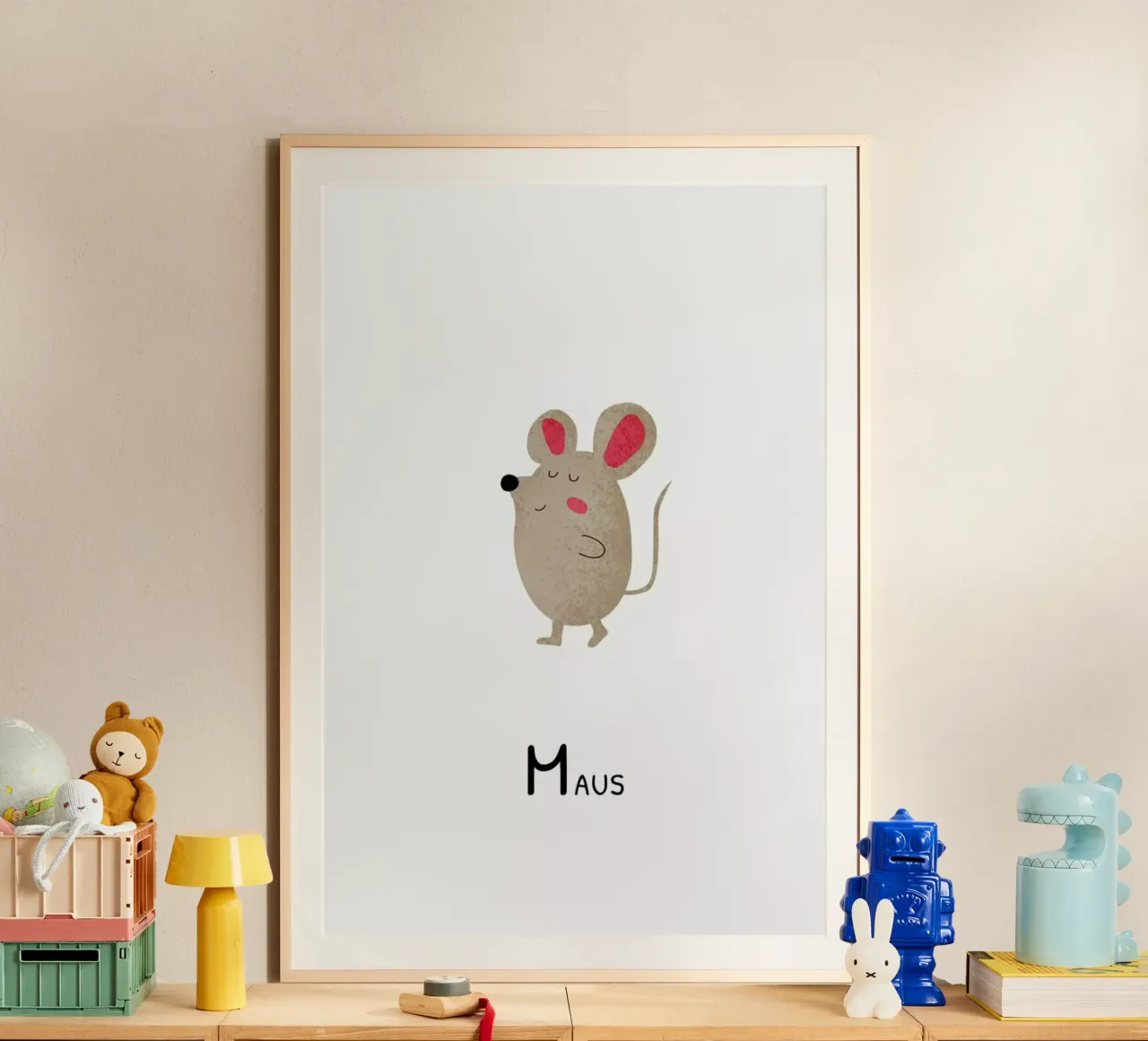 Maus poster con telaio in plastica da Little Flourishes