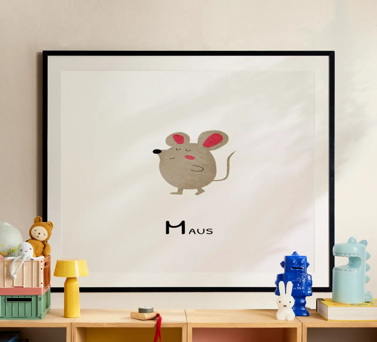 Maus poster con telaio in plastica da Little Flourishes
